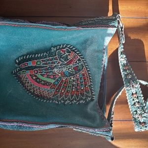 Indian headdress turquoise purse